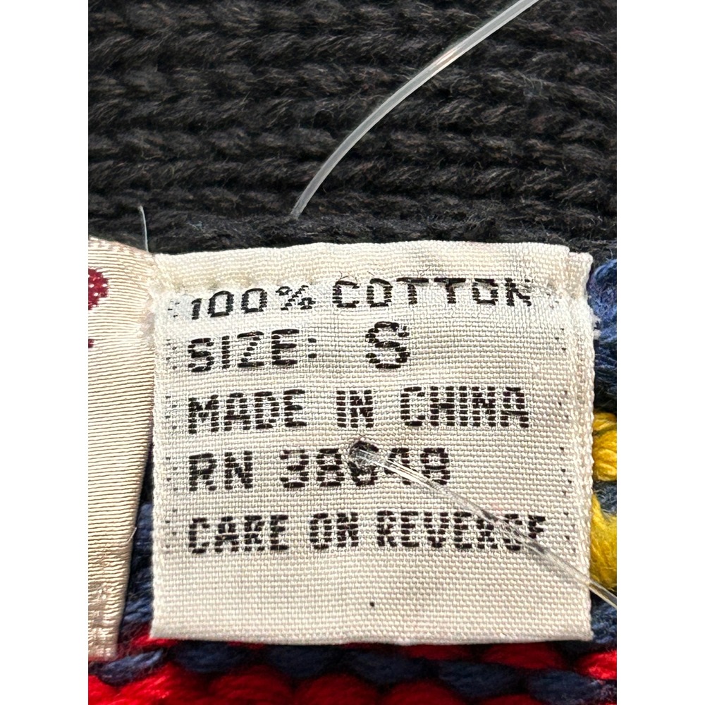 Sharon‎ Young Southwestern Knit Vest Shawl Collar Button Front Black Multi S NWT - Picture 9 of 11
